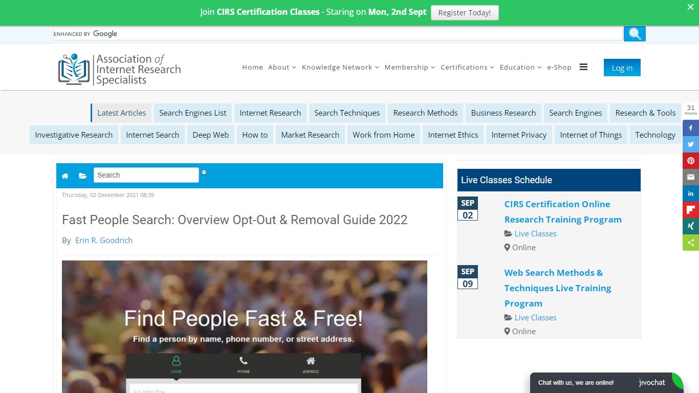 Fast People Search: Overview Opt-Out & Removal Guide 2022 - AOFIRS